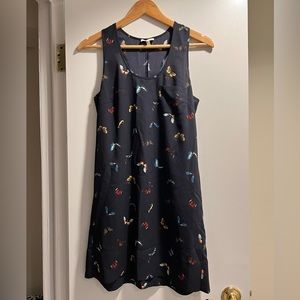 Joie Navy Dress w/ Butterflies